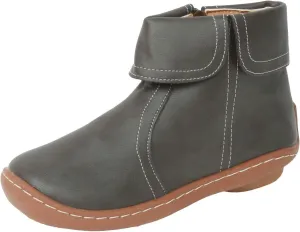 Ankle Boots for Women Low Heel Chelsea Boots Women Fall Leather Fashion Boots Low Heel Round Toe with Outside Zipper