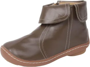 Ankle Boots for Women Low Heel Chelsea Boots Women Fall Leather Fashion Boots Low Heel Round Toe with Outside Zipper