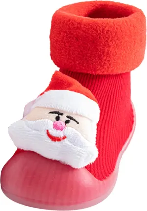 Baby Girl Shoes,Toddler Baby Kids Boys Girls Christmas 3D Socks Shoes Cartoon Slipper Prewalker Shoes Girls Shoes