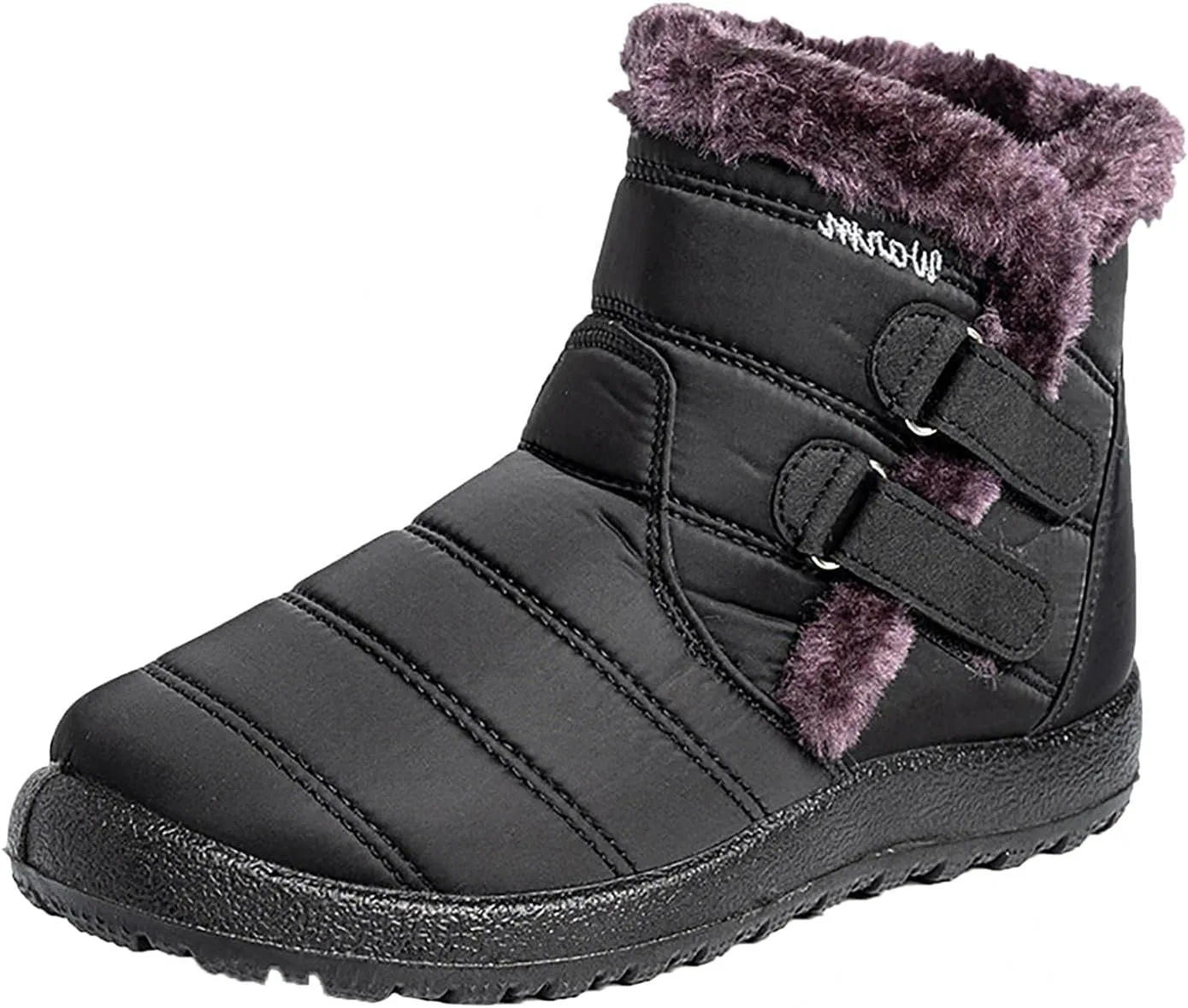 Bcshiye Womens Snow Boots,Warm Anit-Slip Ankle Bootie Waterproof Outdoor Snow Boots Fur Lined Winter Shoes for Women