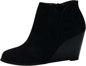Cathalem Wedge Boots for Women, 2024 New Wedge Ankle Boots Comfort Slip-On Waterproof Leather Platform Booties