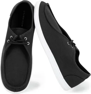 CHINMOON Men's Slip On Loafers Walking Driving Business Casual Shoes Lace Up Canvas Footwear