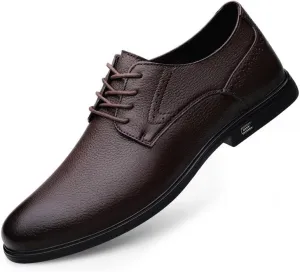 Classic Men's Dress Shoes Modern Leather Lace Up Dress Shoes Fashion Pointed Toe Business Tuxedo Loafers Shoes