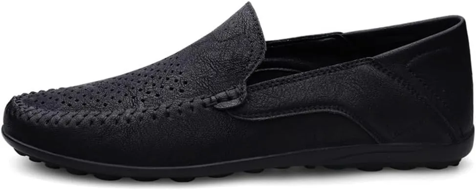 MCMUS Driving Moccasins Smoking Loafer for Men Moccasins Shoes Lightweight Breathable PU Leather Flexible Lightweight Anti-Slip Resistant Walking Slip On for Any Attire