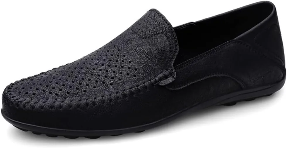 MCMUS Driving Moccasins Smoking Loafer for Men Moccasins Shoes Lightweight Breathable PU Leather Flexible Lightweight Anti-Slip Resistant Walking Slip On for Any Attire
