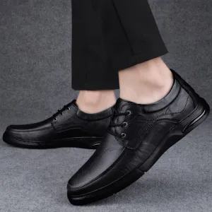 Men Oxford Leather Fashion Dress Shoes Comfort Soft Sneakers Business Casual Shoe Men's Slip-On Prom Wedding Breathable Shoes