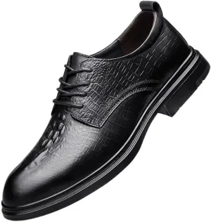 Mens Business Shoes Men Oxford Leather Fashion Dress Shoes Men's Prom Wedding Breathable Shoes Lace-up Comfort Soft Sneakers Casual Shoe