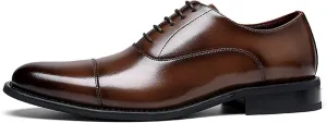 Men’s Classic Oxford Modern Lace Up Genuine Leather Lined Dress Shoes,Business Casual Shoes