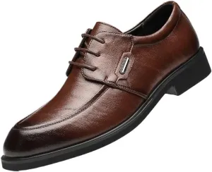 Mens Derby Shoes Genuine Leather Oxford Formal Classic Business Shoes Modern Pointed Toe