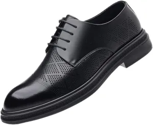 Men's Dress Shoes Modern Leather Business Men Formal Oxfords Casual Pointed Toe Comfortable Lace Up Loafers