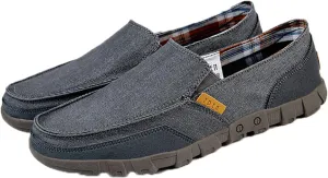 Men's Fashion Casual Cloth Shoes Vintage Canvas Slip-on Loafers Espadrille Leisure Walking Sneakers Moccasins Boat Shoes