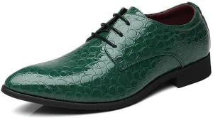 Men's Faux Patent Leather Tuxedo Dress Shoes Business Oxford Shoes Fashion Slip-On Round Toe Business Meeting Office Work Shoes