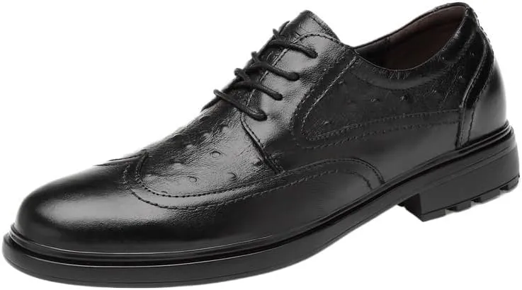 Men's Formal Dress Shoes Fashion Comfortable Business Lace Up Oxford Shoes Mens Classic Wingtip Patent Leather Shoes