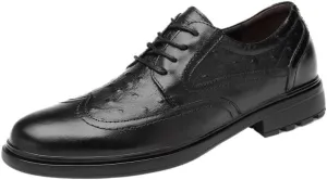 Men's Formal Dress Shoes Fashion Comfortable Business Lace Up Oxford Shoes Mens Classic Wingtip Patent Leather Shoes