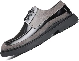 Men's Genuine Leather Lace Up Oxford,Comfortable Non-Slip Classic Modern Slip-On Business Wedding Work Dress Derby Shoes