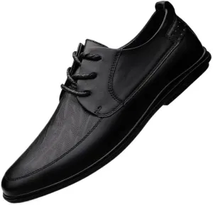 Men's Lace-up Loafers Formal Bussiness Dress Shoes Modern Classic Leather Oxford Shoes for Men