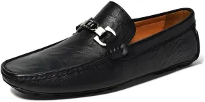 Mens Loafers Shoe Driving Moccasins Loafers Simple Leather Comfortable Flexible Resistant Classic Slip On
