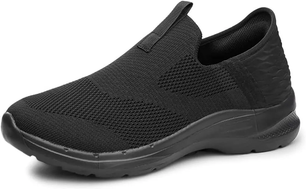 Men's Mesh Slip on Walking Sneakers Running Shoes Athletic Gym Neutral Trainers Casual Non Slip Breathable Socks Shoes