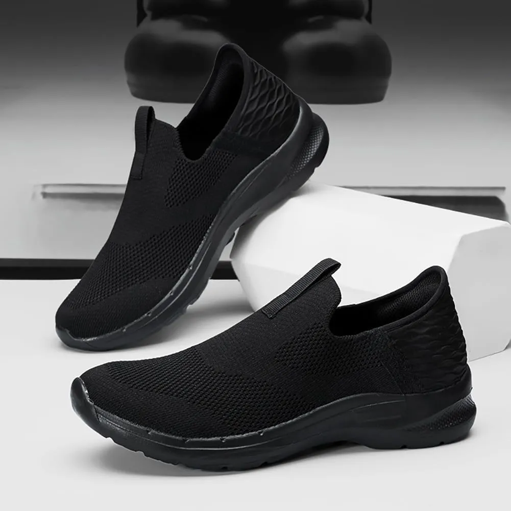 Men's Mesh Slip on Walking Sneakers Running Shoes Athletic Gym Neutral Trainers Casual Non Slip Breathable Socks Shoes