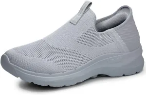 Men's Mesh Slip on Walking Sneakers Running Shoes Athletic Gym Neutral Trainers Casual Non Slip Breathable Socks Shoes