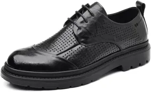Men's Oxfords Shoes Men Faux Patent Leather Breathable Oxford Shoes Modern Wedding Office Work Tuxedo Derby Shoes