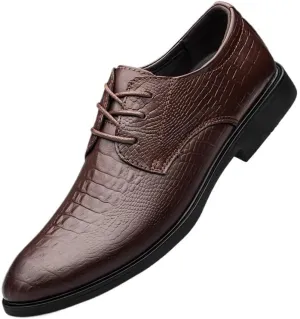 Mens Oxfords Shoes Modern Business Casual Classic Men's Leather Dress Shoes Comfortable Tuxedo Derby Shoes for Men