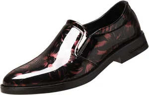 Men's Patent Leather Loafers Dress Shoes Comfort Low-top Slip On Business Formal Shoes Casual Shoes for Wedding Dating Work