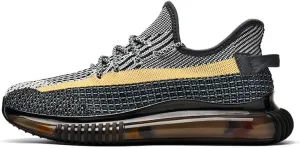 Men's Running Shoes Colorblock Design Lightweight Breathable Non-Slip Casual Lace Up Air Cushion Walking Shoes Comfortable Cushioning Trail Running Shoes Men Fashion Sneakers Tennis Shoes