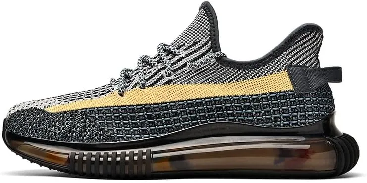 Men's Running Shoes Colorblock Design Lightweight Breathable Non-Slip Casual Lace Up Air Cushion Walking Shoes Comfortable Cushioning Trail Running Shoes Men Fashion Sneakers Tennis Shoes