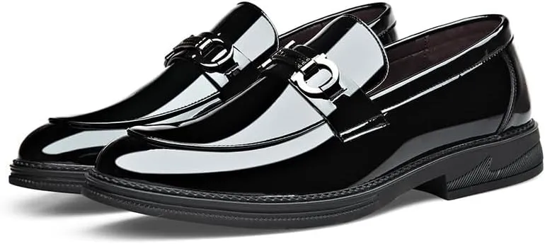 Men's Slip-On Leather Loafer Formal Business Casual Comfortable Dress Shoes for Men Mens Breathable Wingtip Brogue