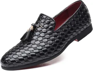 Mens Tassels Loafers Fashion Driving Shoes Comfy Slip-On Casual Walking Flats Formal Business Dress Shoes
