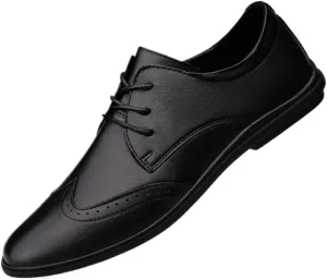 Mens Tuxedo Shoes Breathable Modern Business Casual Scale Pattern Comfort Formal Shoes Men's Genuine Leather Lace-up Vintage Oxfords All-Day