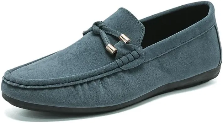 New Men's Loafers Suede Vamp Moccasins Penny Loafers Comfortable Flexible Lightweight Wedding Slip-on
