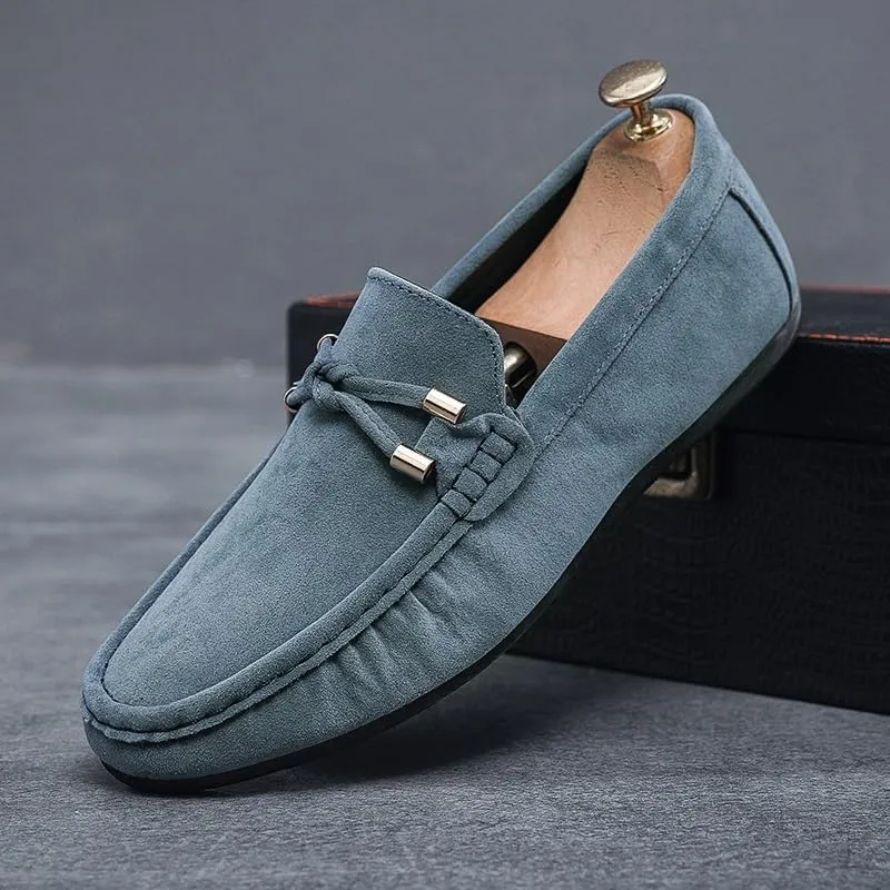 New Men's Loafers Suede Vamp Moccasins Penny Loafers Comfortable Flexible Lightweight Wedding Slip-on