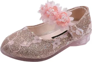 Shoes for Girls,Girls Baby Princess Shoes Rhinestone Flower Sandals Dancing Shoes Pearl Crystal Shoes Kawaii Shoes