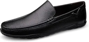 Smoking Loafer Driving Moccasins for Men Breathable Simple Moccasins Shoes Venetian Loafers PU Leather Flexible Flat Heel Resistant Lightweight for Any Attire