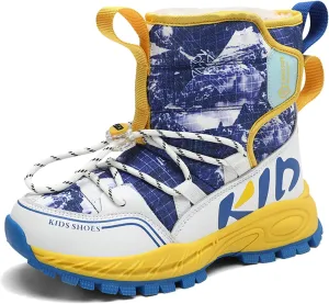Snow Boots for Boy Girls Winter Boots Insulated Faux Fur Hiking Boots Fuzzy Zip up Warm Lined Short Boot Cold Weather