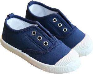 Toddler Kid Sneakers Fashion Girls Cute Cat Canvas Shoes Classic Cotton Expandable No Tie Laces Slip On Sneakers