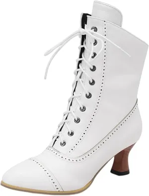 Western Boots Women Womens Ankle Boots Low Heel Fashion Women's British Kitten Heels Side Zipper Motorcycle Boots