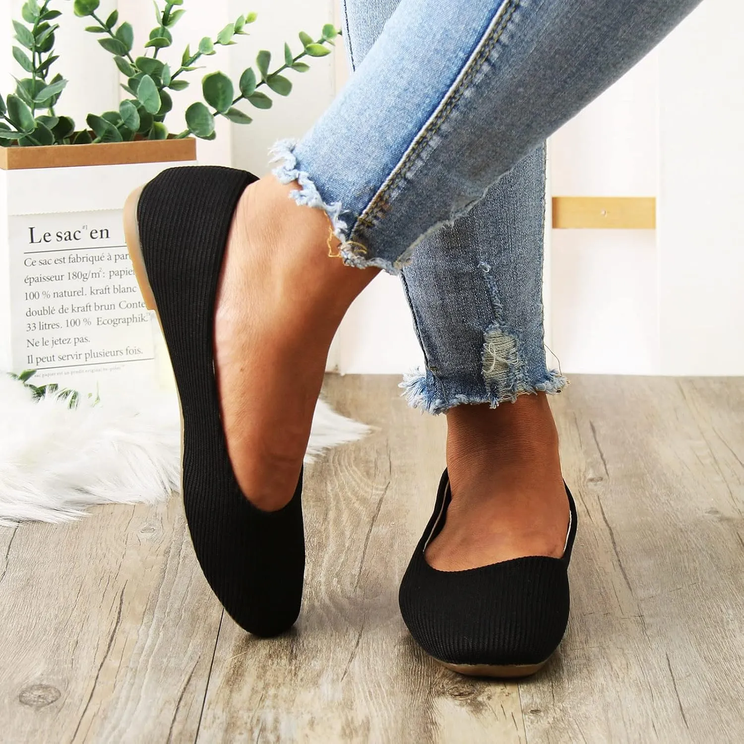 Women's Loafers Casual Slip on Flat Shoes Cute Loafer Slip on Ballet Flat Lug Sole Comfortable Slip on
