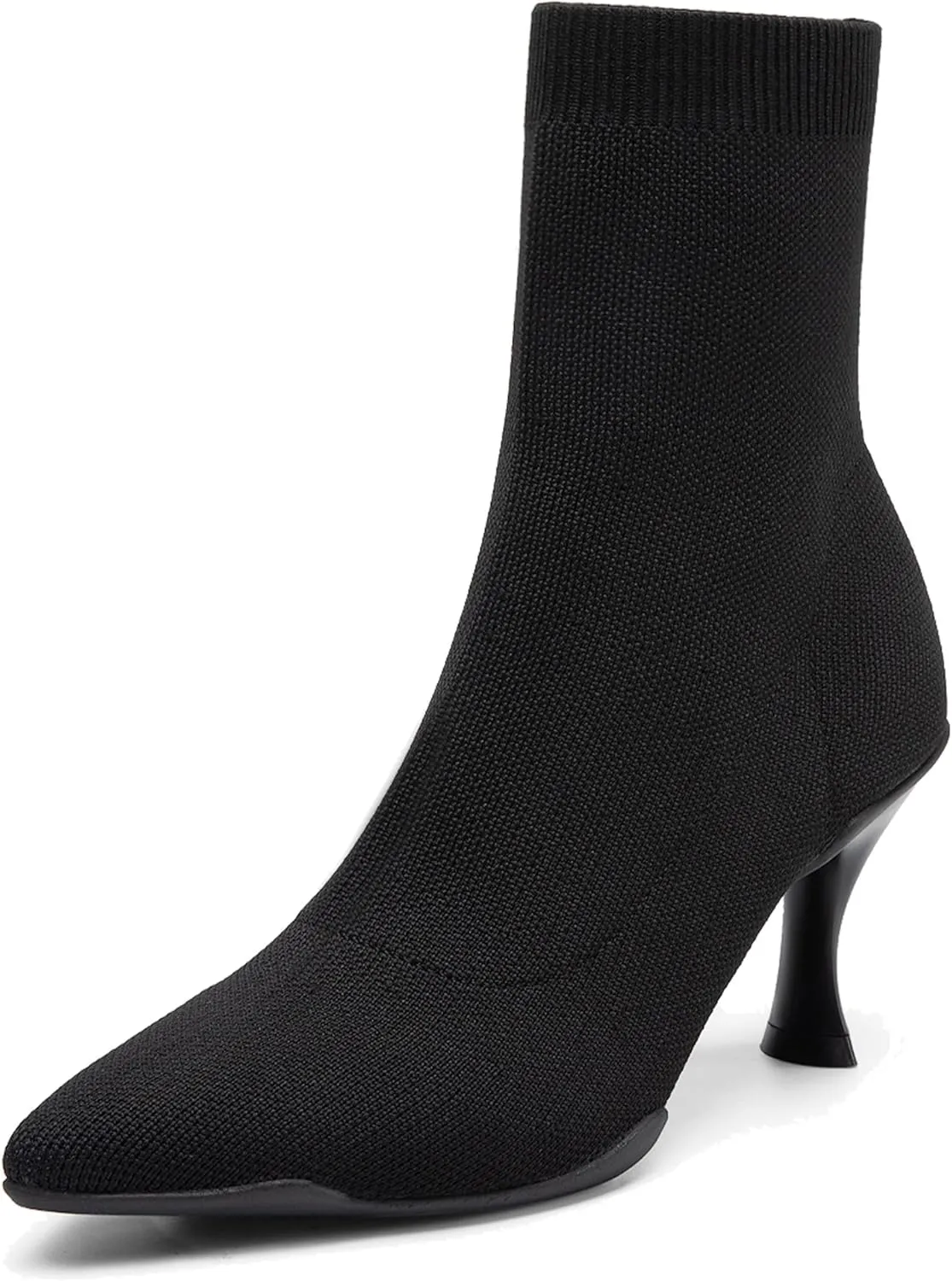 Womens Minimalist Pointed Toe Ankle Boots (Black, Adult, Women, 7.5, Numeric, US Footwear Size System, Medium)