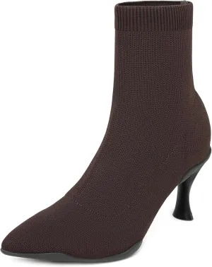 Womens Minimalist Pointed Toe Ankle Boots (Coffee, Adult, Women, 5, Numeric, US Footwear Size System, Medium)