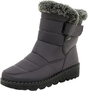 ZBYY Womens Winter Snow Boots Warm Fur Lining Comfortable Non Slip Ankle Booties Outdoor Waterproof Walking Short Boots
