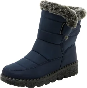 ZBYY Womens Winter Snow Boots Warm Fur Lining Comfortable Non Slip Ankle Booties Outdoor Waterproof Walking Short Boots
